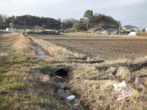 排水路が浅い湿田