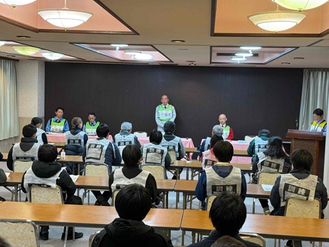 住民避難訓練の講評の様子の写真