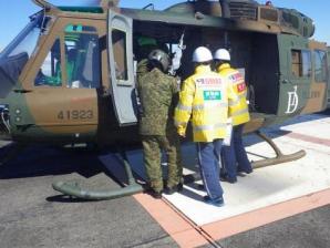 他病院へのヘリコプターによる搬送（陸上自衛隊）