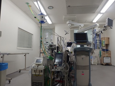 補助循環（IABP、V-A ECMO）治療中の様子