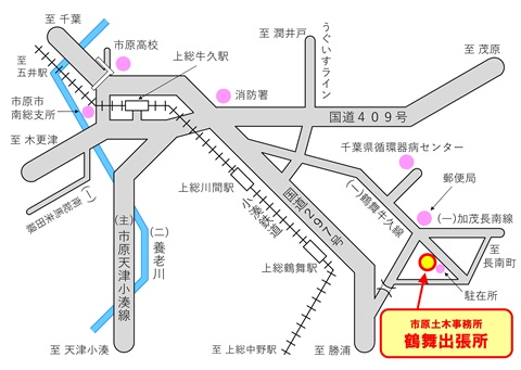 鶴舞出張所案内図