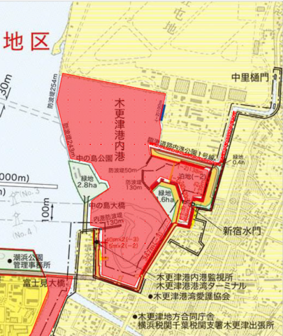放置等禁止区域木更津港吾妻地区