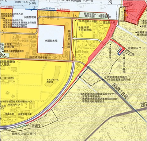 放置等禁止区域木更津港南部地区