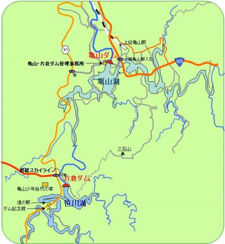 亀山周辺地図