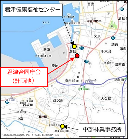 君津合同庁舎再整備事業計画地