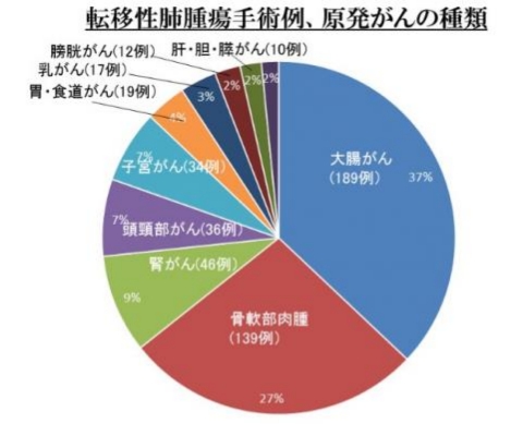 転移性腫瘍のグラフ