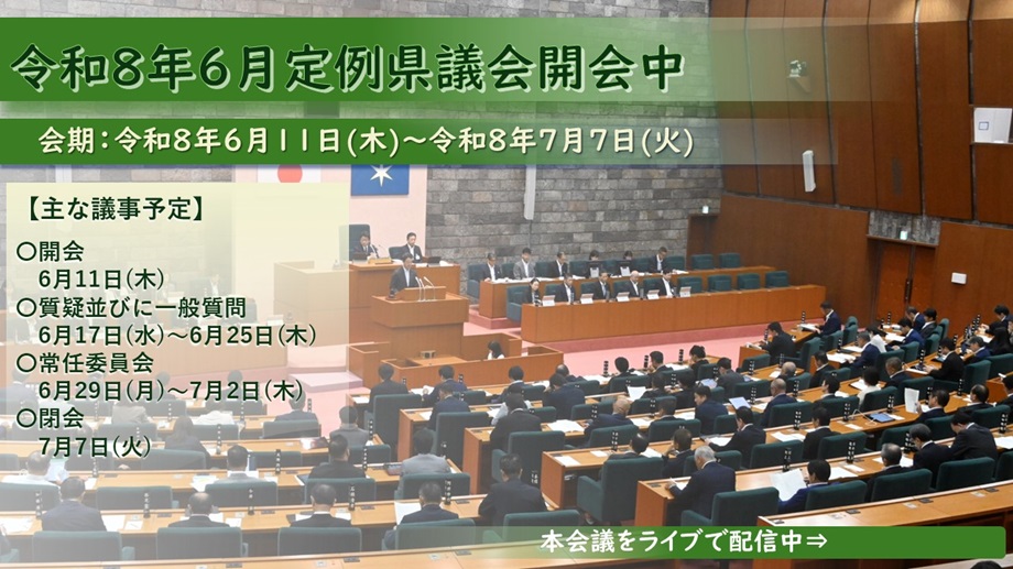 議場の画像と議会中継へのリンク