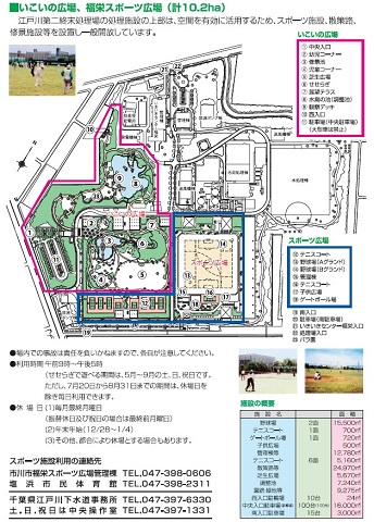 いこいの広場、福栄スポーツ広場案内図