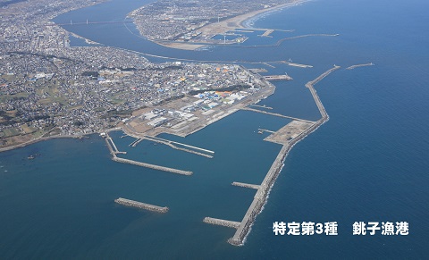 特定第３種漁港銚子漁港の航空写真