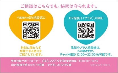 DV相談カード裏の画像