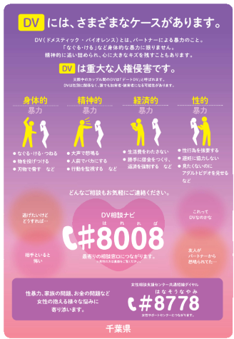 DV防止啓発リーフレット表の画像