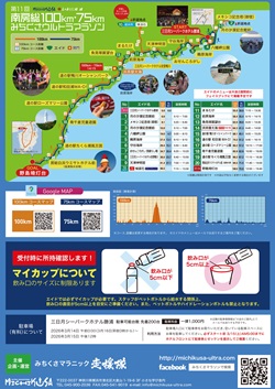 南房総100km・75km　みちくさウルトラマラソンのイベントチラシ