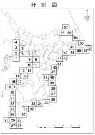 津波浸水想定分割図