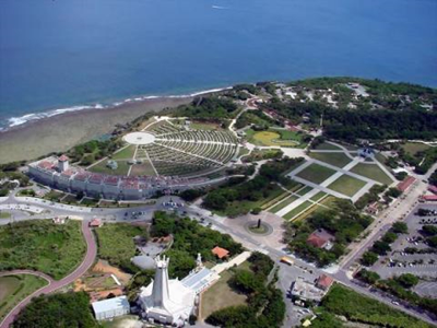 平和公園内の航空写真
