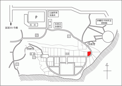 平和公園内の地図
