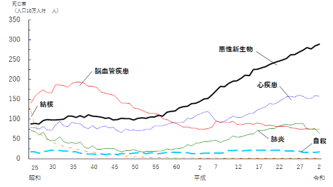 死因別年次推移グラフ