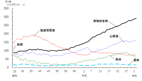 図4　主な死因の年次推移