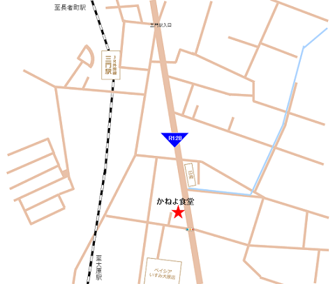 かねよ食堂　地図