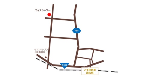 ライスシャワーの地図