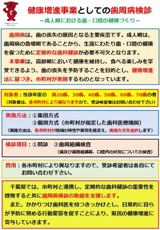 歯周疾患検診リーフレット