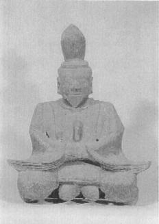 銅造男神坐像の写真