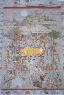 紙本著色釈迦涅槃図一幅の写真
