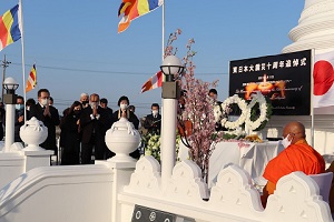 スリランカ大使館主催東日本大震災追悼式の様子追悼の様子