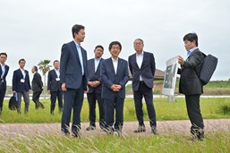 知事による県内視察の様子(銚子市)