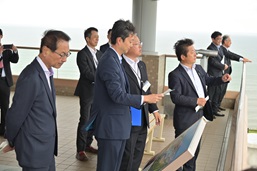 知事による県内視察の様子(旭市)