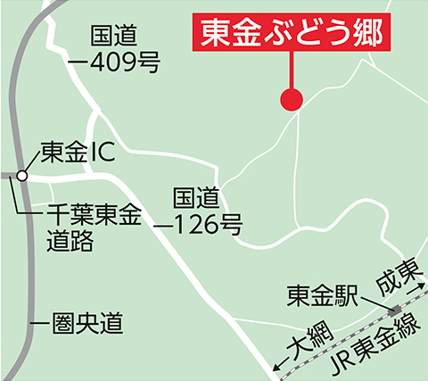 東金ぶどう郷へのアクセス