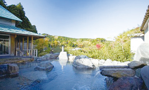 養老渓谷温泉郷の露天風呂の写真