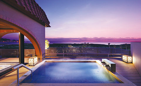 たてやま温泉郷の露天風呂の写真