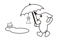ぬり絵03梅雨・見本