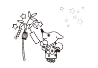 ぬり絵05七夕・見本