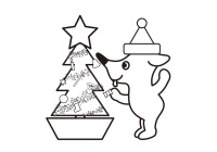 ぬり絵07クリスマス・見本