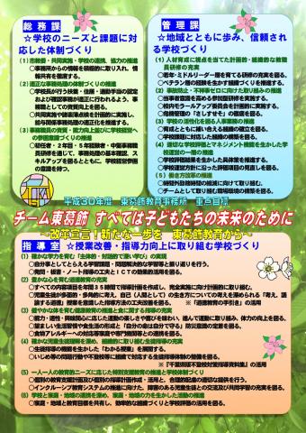 平成30年度重点目標ポスター若葉バージョン 平成30年度重点目標ポスター若葉バージョン