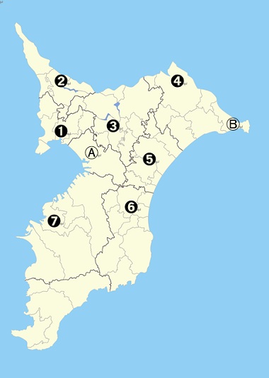 千葉県の理数科高校地図