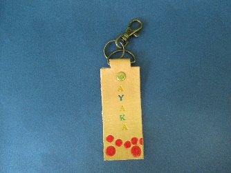 清新分校　高2「皮革キーホルダー」の写真