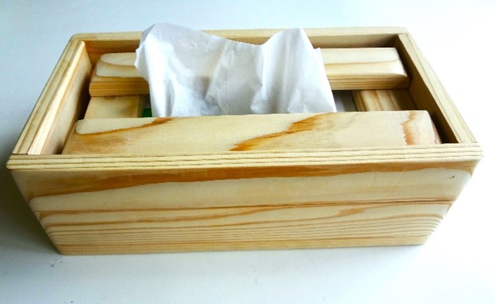 高等部　木工班　「ティッシュボックス」の画像