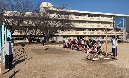 山浦選手によるデモンストレーション。