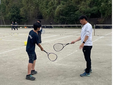 部活動指導時の写真