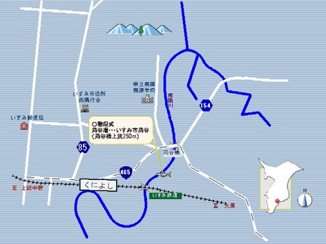 夷隅川魚道地図