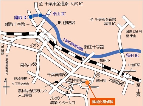 機械化研修科の地図