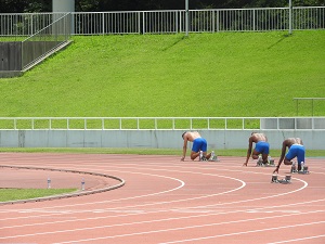 トラック種目の練習