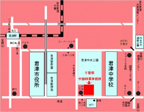 中部林業アクセスマップ