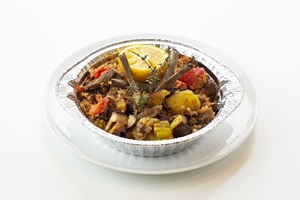 千葉県君津産イノシシと長狭米のパエリア味噌アイヨリソース