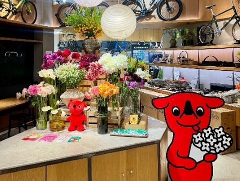 令和6年度上海における県産切花のフェアの様子