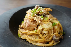 Healing Seaの銚子黒アヒージョ焼きそばの画像