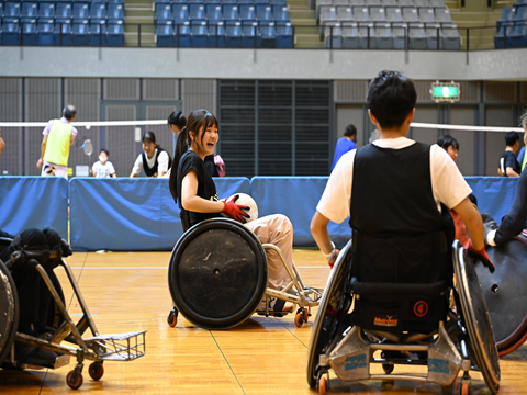 車いすラグビーの写真