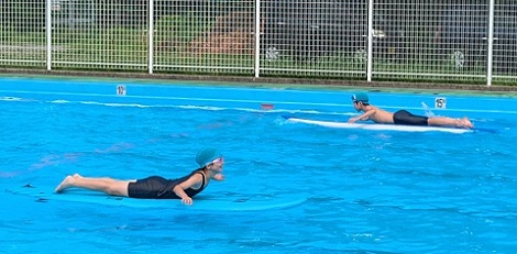 パドリング体験の様子